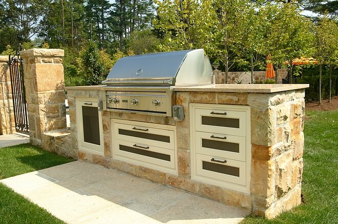 granite outdoor kitchen design